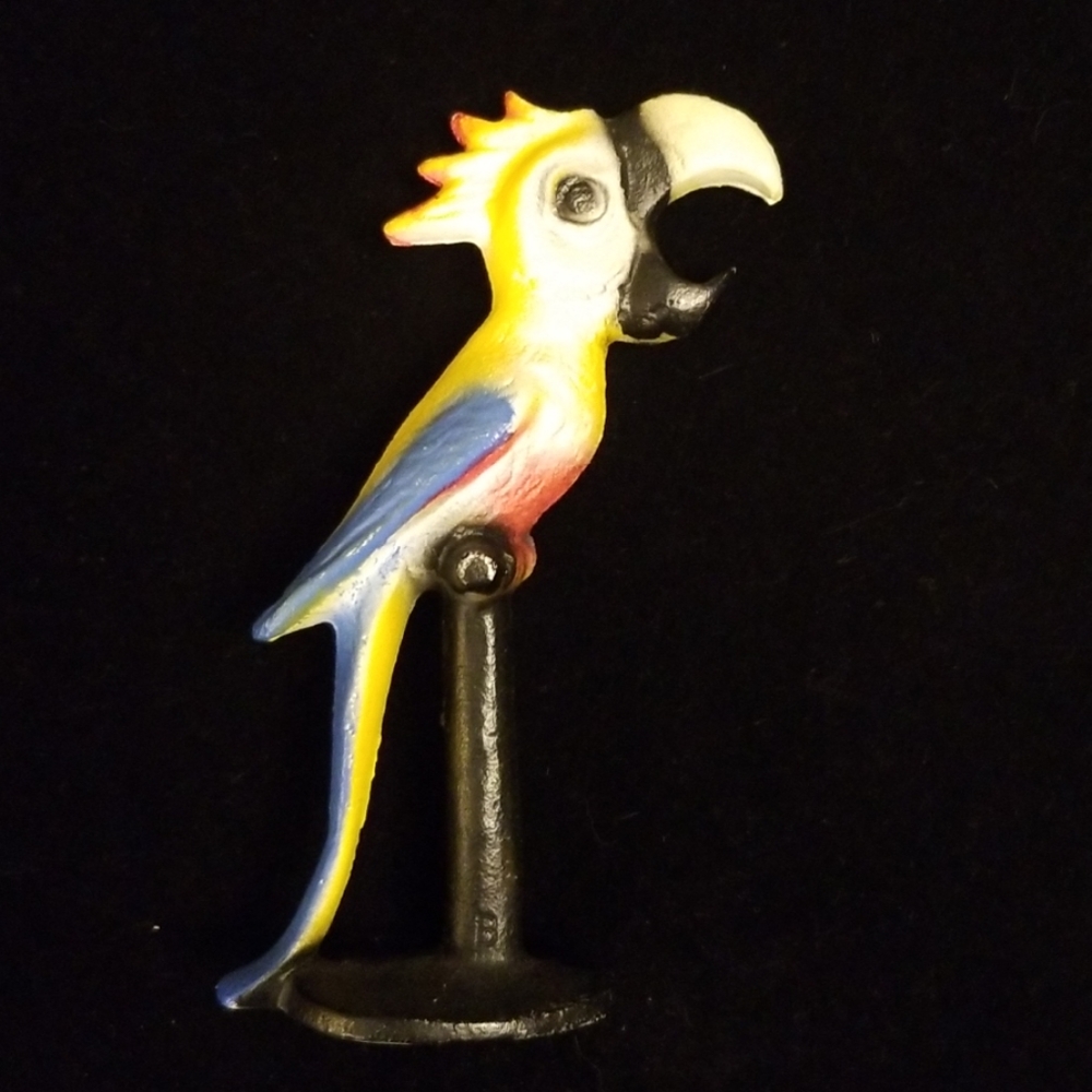 Parrot cast iron bottle opener